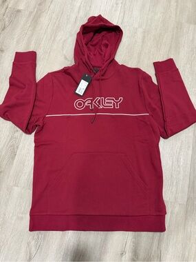 Oakley Men's Burgundy Hooded Pullover with Logo